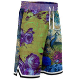 Royal Peacock Basketball Shorts Basketball Short Rib - AOP - Thathoodyshop