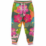 Orange Hawaiian Camo Fleece Joggers Fashion Jogger - AOP - Thathoodyshop