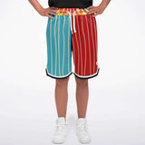 Rainbow Swirl Basketball Shorts Basketball Short Rib - AOP - Thathoodyshop