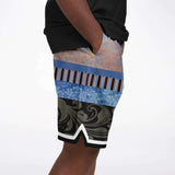 Steampunk Warrior Basketball Shorts Basketball Short Rib - AOP - Thathoodyshop