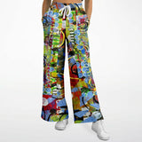 Barcelona Geometric Print Stretchy Phat Bellbottoms Bellbottoms - Thathoodyshop