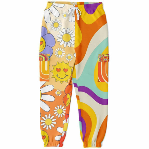 Happy Valley Retro Floral Cargo Joggers Cargo Sweatpants - Thathoodyshop