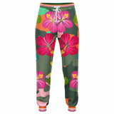 Orange Hawaiian Camo Fleece Joggers Fashion Jogger - AOP - Thathoodyshop