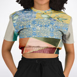 Calico Esplanade Cropped Sweater Athletic Cropped Short Sleeve Sweatshirt - AOP - Thathoodyshop