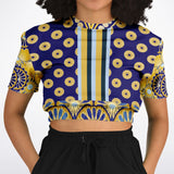 Forever Royale Scalloped Short Sleeve Cropped Sweater Cropped Short Sleeve Sweater - Thathoodyshop