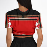 Gold Line Trio Cropped Sweater Athletic Cropped Short Sleeve Sweatshirt - AOP - Thathoodyshop