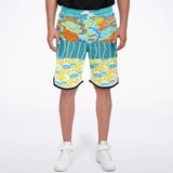 Blue Bullwinkle Basketball Shorts Basketball Short Rib - AOP - Thathoodyshop