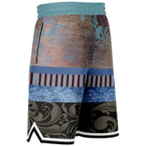 Steampunk Warrior Basketball Shorts Basketball Short Rib - AOP - Thathoodyshop