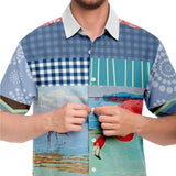 Flamingo Road S/S Button Down Shirt Short Sleeve Button Down Shirt - AOP - Thathoodyshop