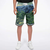 Midnight Moon Basketball Shorts Basketball Short Rib - AOP - Thathoodyshop