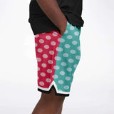 Cerulean Polka Dot Basketball Shorts Basketball Shorts - Thathoodyshop