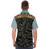 Steampunk Warrior S/S Button Down Shirt Short Sleeve Button Down Shirt - AOP - Thathoodyshop