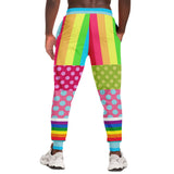 Pink Polka Stripe OG San Diego Fleece Joggers Fashion Jogger - AOP - Thathoodyshop