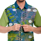 Dragonfly Abstract Print Button Down Shirt Short Sleeve Button Down Shirt - Thathoodyshop