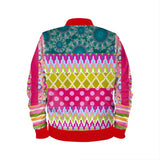 Hello Janis! Patchwork Unisex Satin Bomber Jacket Bomber Jacket - Thathoodyshop