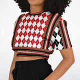 Argyle Me This Cropped Sweater Crop Top - Thathoodyshop