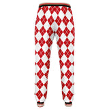 Gold Line Red Argyle Unisex Joggers Joggers - Thathoodyshop