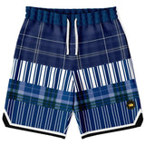 Fair Isle Blue Basketball Shorts Basketball Short Rib - AOP - Thathoodyshop