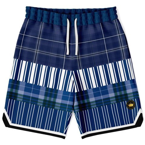 Fair Isle Blue Basketball Shorts Basketball Short Rib - AOP - Thathoodyshop