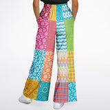 Maui Waui Hawaiian Patchwork Stretchy Phat Bellbottoms Bellbottoms - Thathoodyshop