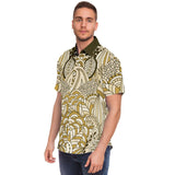 Brown Amarillo S/S Button Down Shirt Short Sleeve Button Down Shirt - AOP - Thathoodyshop