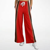 Gold Line Red Flare Leg Joggers Athletic Flare Jogger - AOP - Thathoodyshop