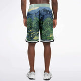Midnight Moon Basketball Shorts Basketball Short Rib - AOP - Thathoodyshop