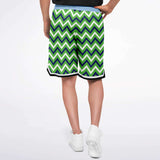 Green Par 4 Basketball Shorts Basketball Short Rib - AOP - Thathoodyshop