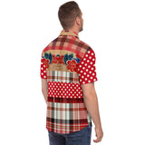 Jersey Salsa Plaid Patchwork Button Down Shirt Short Sleeve Button Down Shirt - Thathoodyshop