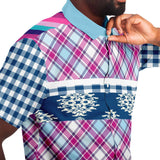 Purple Haze Plaid S/S Button Down Shirt Short Sleeve Button Down Shirt - Thathoodyshop