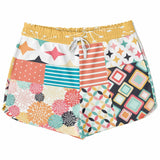 Old Miami Geo Patchwork Running Shorts Running Shorts - Thathoodyshop