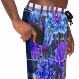 Norma Jean Purple Floral Fleece Joggers Joggers - Thathoodyshop