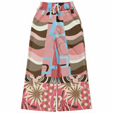 Pink Geo Retro Striped Bellbottoms Bellbottoms - Thathoodyshop