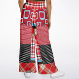 Red Pacific Palisades Patchwork Plaid Bellbottoms Bellbottoms - Thathoodyshop