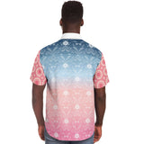 Pink Glacier S/S Button Down Shirt Short Sleeve Button Down Shirt - AOP - Thathoodyshop