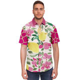 Pink Lemonade S/S Button Down Shirt Short Sleeve Button Down Shirt - AOP - Thathoodyshop