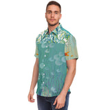 My Little Mermaid S/S Button Down Shirt Short Sleeve Button Down Shirt - AOP - Thathoodyshop