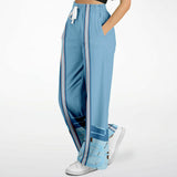 Blue Geo Striped Leg SW Bellbottoms Flare Leg Pants - Thathoodyshop