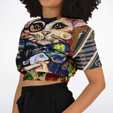Dapper Cat Cropped Sweater Cropped Sweater - Thathoodyshop