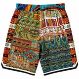 Mother Lode African Print Basketball Shorts Basketball Shorts - Thathoodyshop