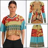 Sukiyaki Crop Jersey Cropped Football Jersey - AOP - Thathoodyshop