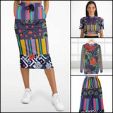 Purple Flurry Pocket Maxi Skirt Pocket Skirt - Thathoodyshop