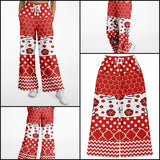 Red Crimson Flare Leg Joggers Flare Joggers - Thathoodyshop