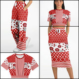 Red Crimson Maxi Skirt Maxi Skirt - Thathoodyshop