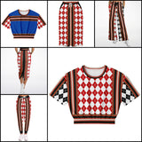 Argyle Me This Cropped Sweater Crop Top - Thathoodyshop