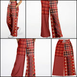 Toscana Red Flare Leg Joggers Athletic Flare Jogger - AOP - Thathoodyshop
