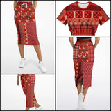 Toscana Red Pocket Maxi Skirt Long Skirt - Thathoodyshop