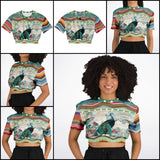 Green Peacock Cropped Sweater Cropped Sweater - Thathoodyshop