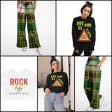 Green Nantucket Plaid Flare Leg Joggers Flare Joggers - Thathoodyshop