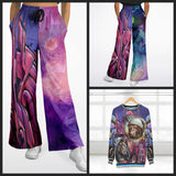 Dusky Midnight Graffiti SW Stretchy Phat Bellbottoms Fashion Flare Jogger - AOP - Thathoodyshop